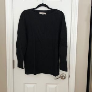 Black boatneck sweater